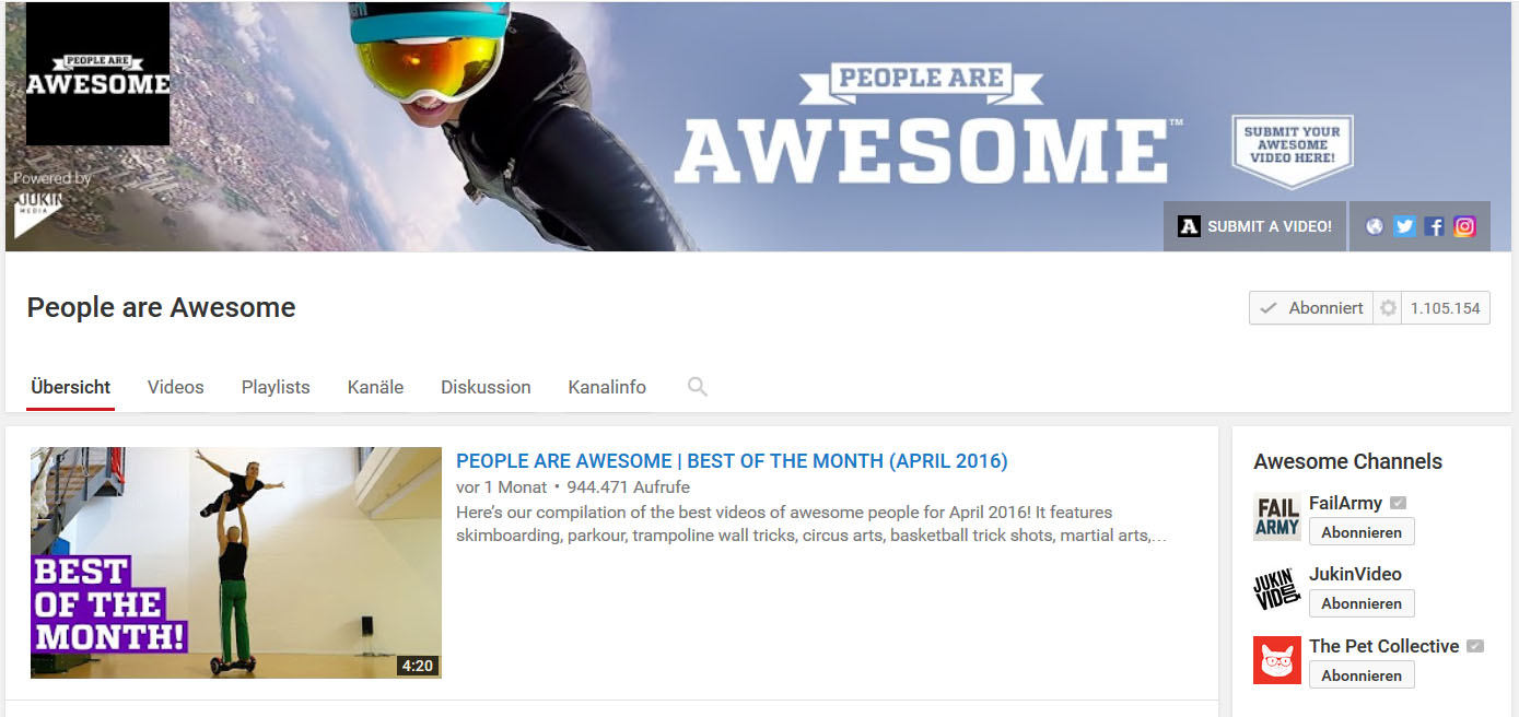 Unsere Hoverboard Tricks auf "People are awesome" Duo Scacciapensieri